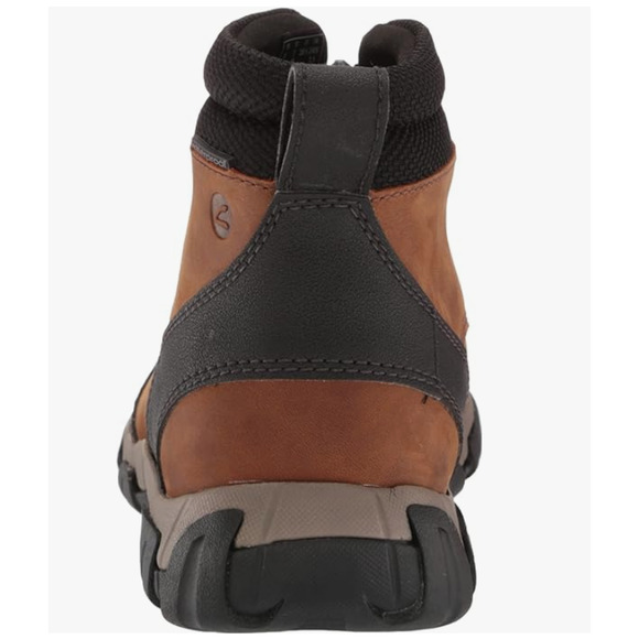 Clarks mens Grove Zip Waterproof Ankle Boot, Dark Tan Leather, 7 US main image 5